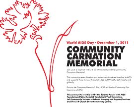 poster:  Community Carnation Memorial