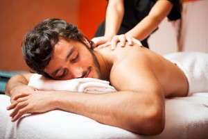 Free massage is offered to clients
